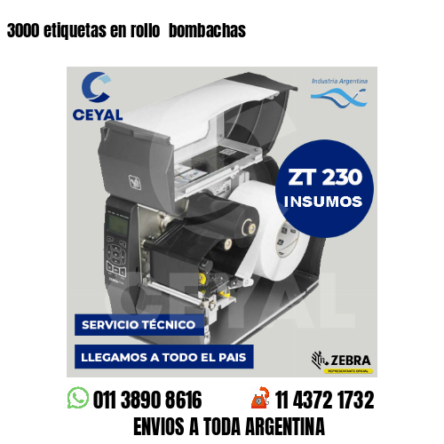 3000 etiquetas en rollo  bombachas