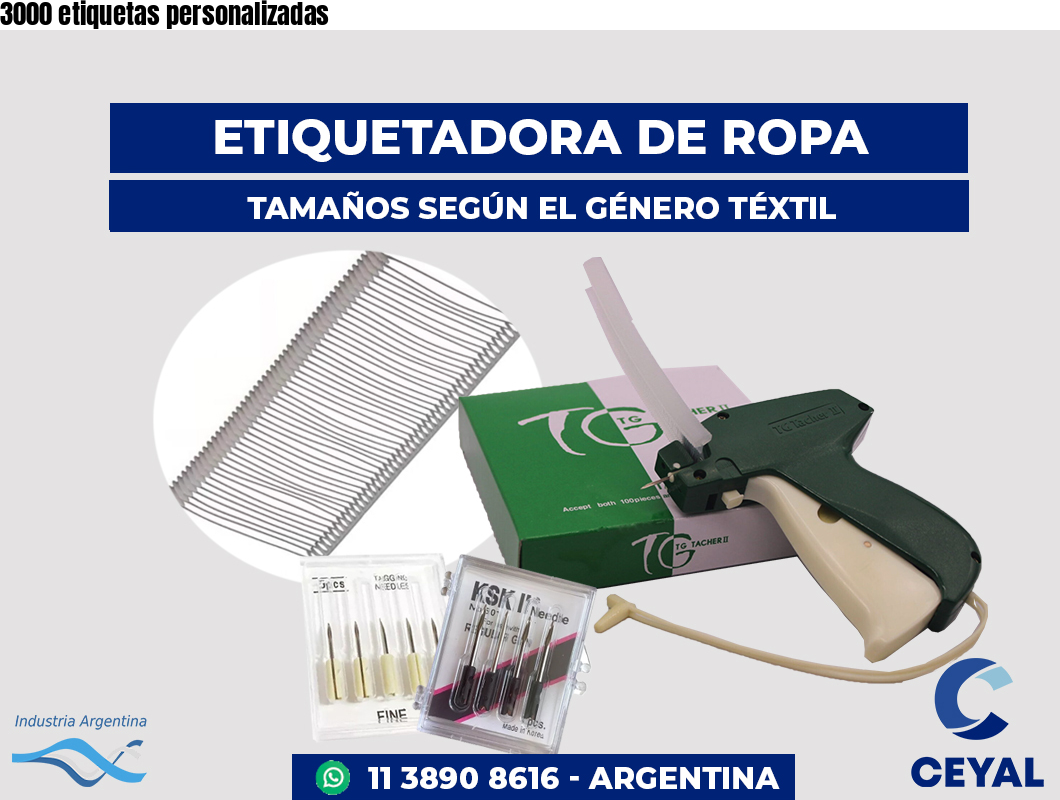 3000 etiquetas personalizadas