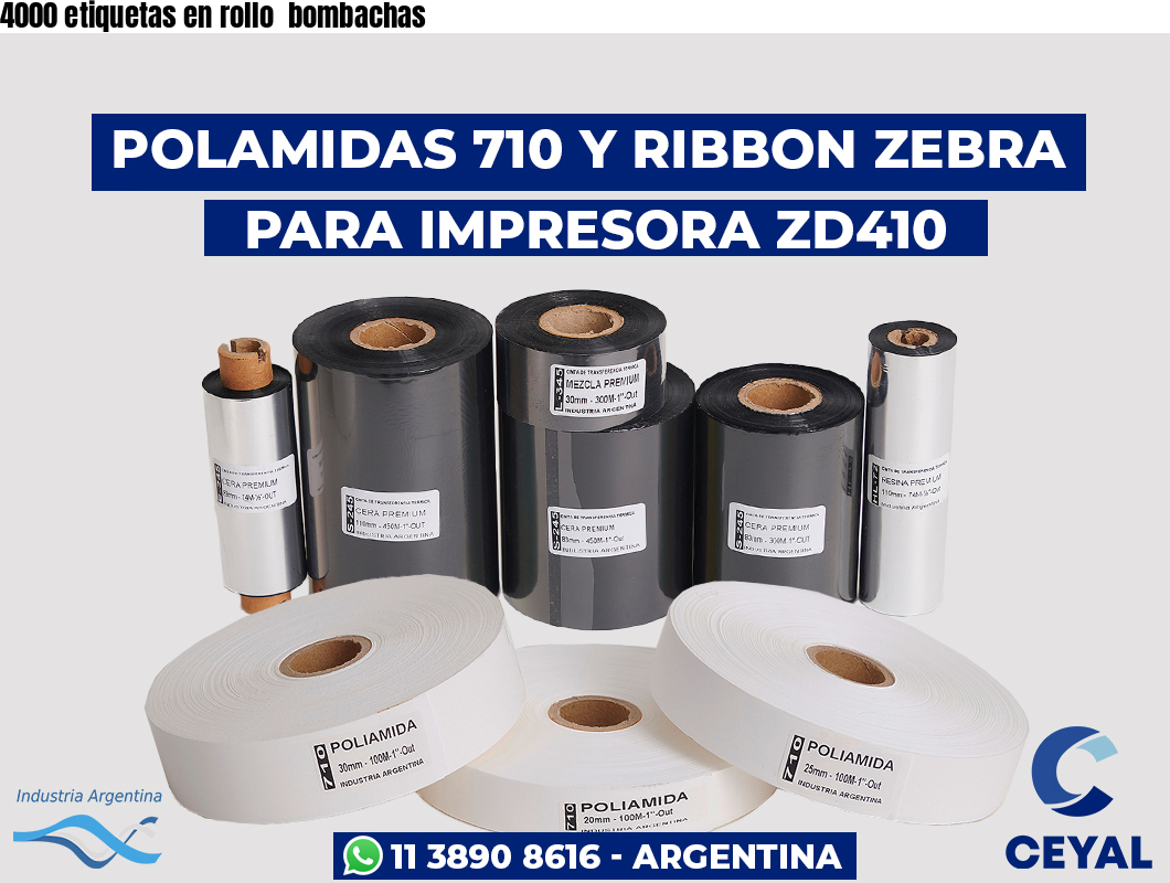 4000 etiquetas en rollo  bombachas