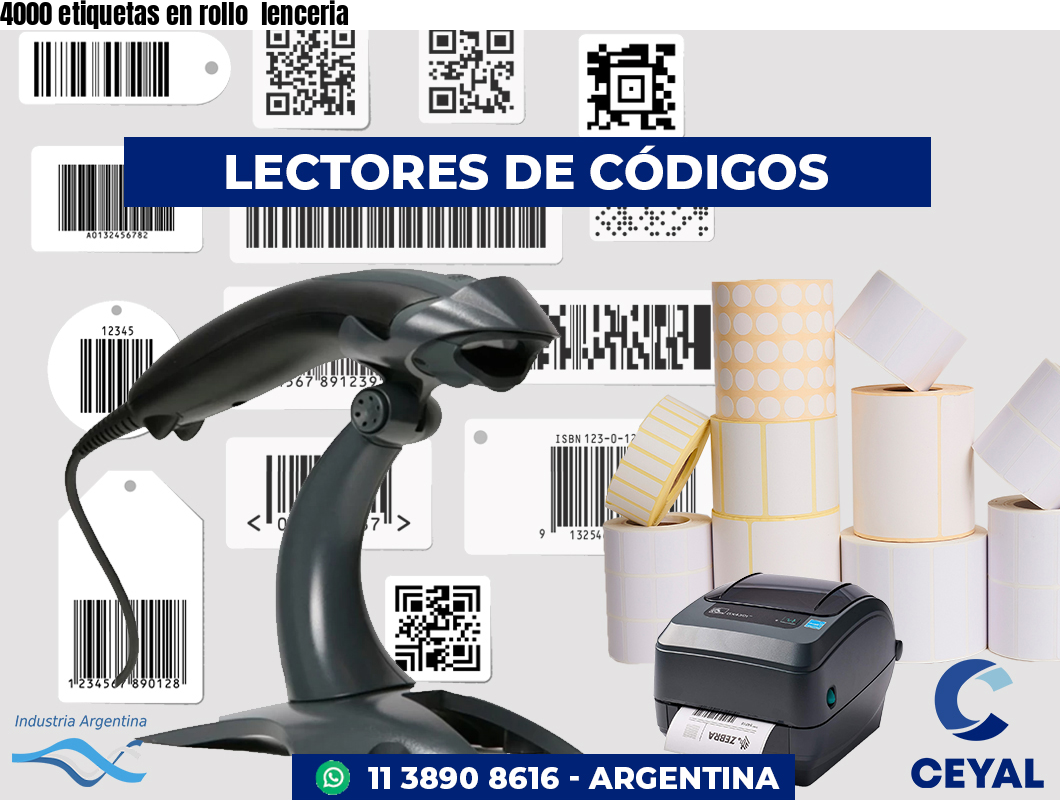 4000 etiquetas en rollo  lenceria