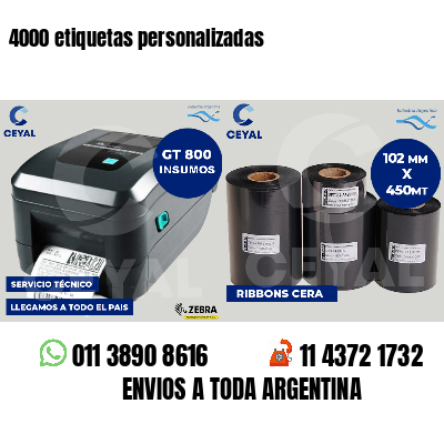 4000 etiquetas personalizadas