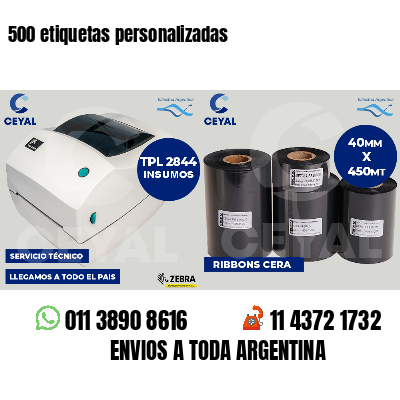 500 etiquetas personalizadas