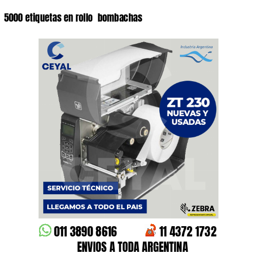 5000 etiquetas en rollo bombachas