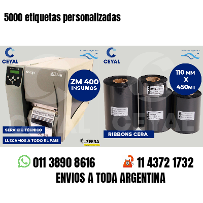 5000 etiquetas personalizadas