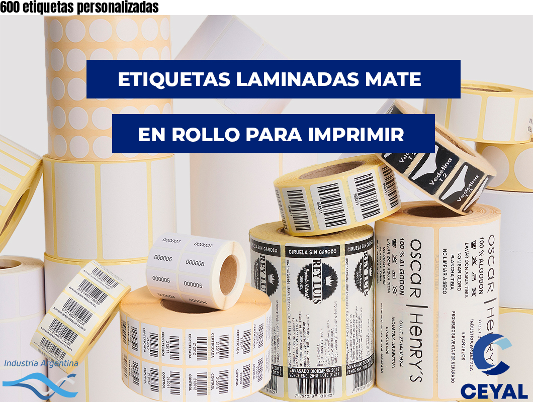 600 etiquetas personalizadas