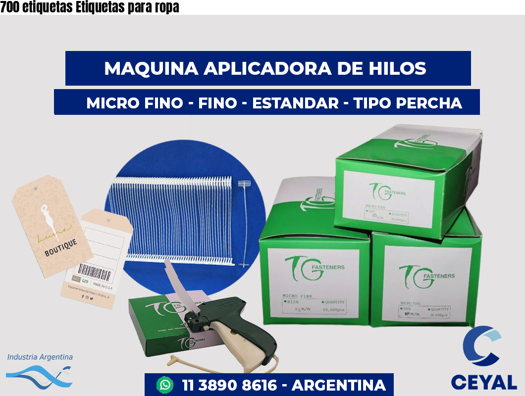 700 etiquetas Etiquetas para ropa