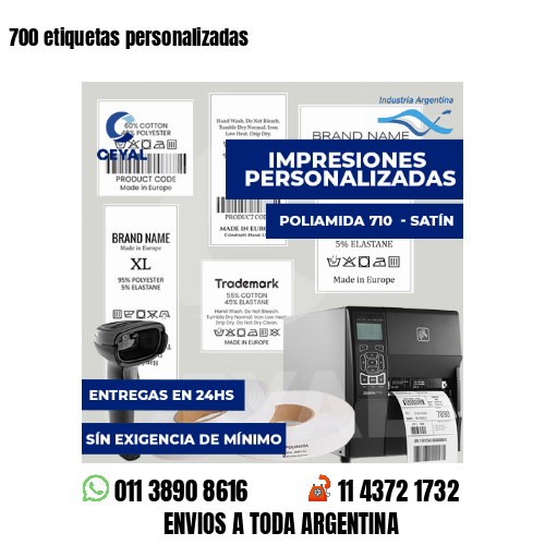 700 etiquetas personalizadas