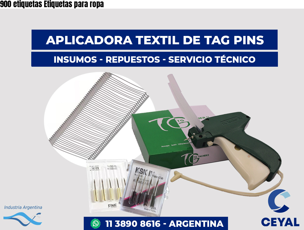 900 etiquetas Etiquetas para ropa
