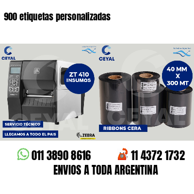 900 etiquetas personalizadas