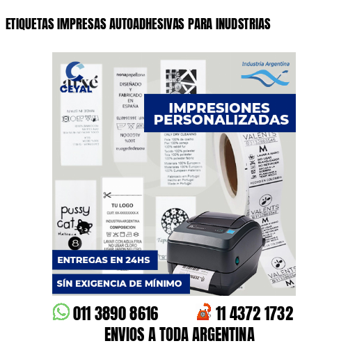 ETIQUETAS IMPRESAS AUTOADHESIVAS PARA INUDSTRIAS