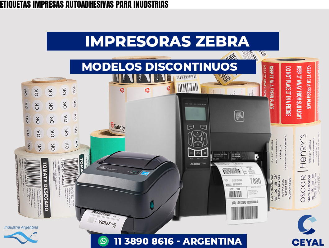 ETIQUETAS IMPRESAS AUTOADHESIVAS PARA INUDSTRIAS