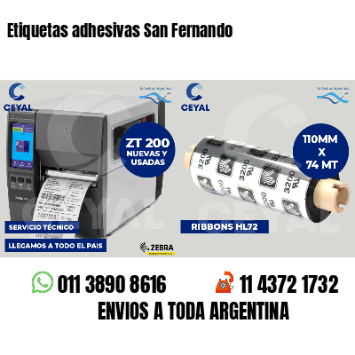 Etiquetas adhesivas San Fernando