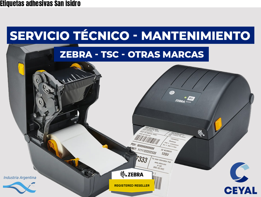 Etiquetas adhesivas San Isidro