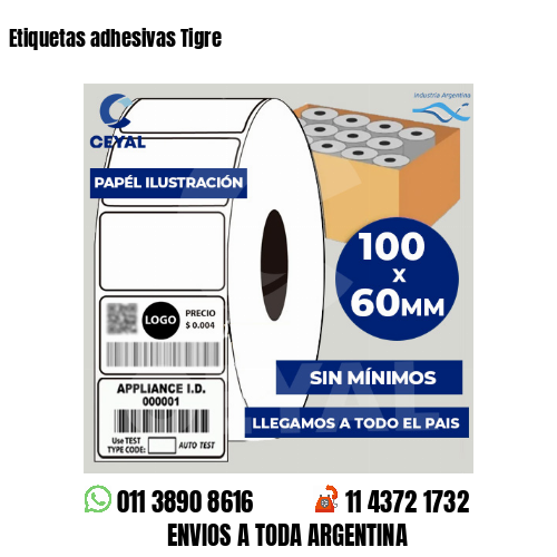 Etiquetas adhesivas Tigre