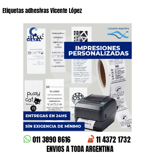 Etiquetas adhesivas Vicente López