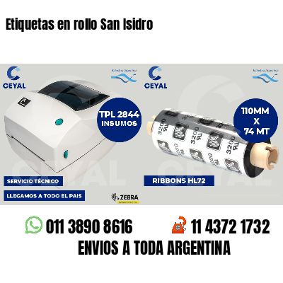 Etiquetas en rollo San Isidro
