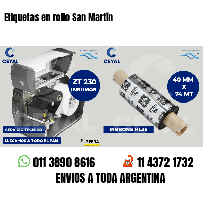 Etiquetas en rollo San Martín
