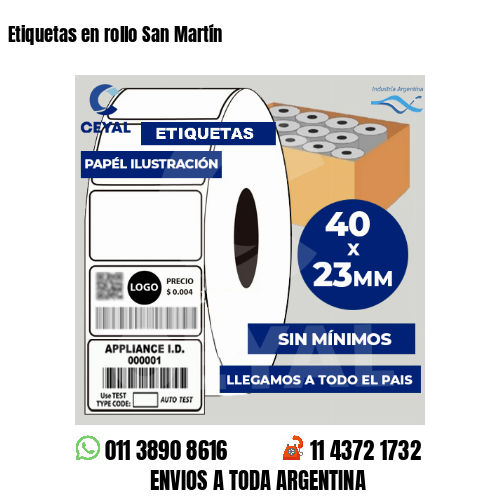 Etiquetas en rollo San Martín