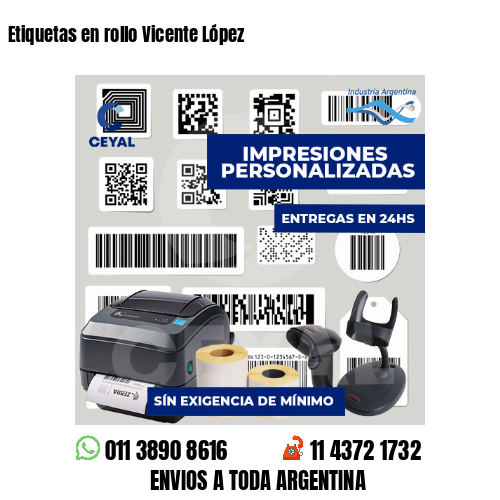 Etiquetas en rollo Vicente López