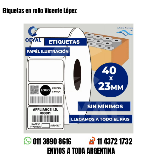 Etiquetas en rollo Vicente López
