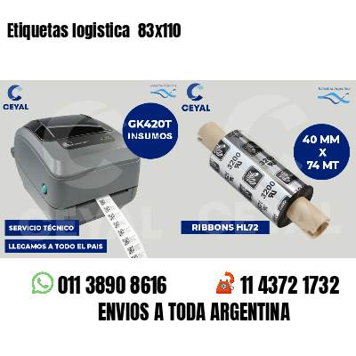 Etiquetas logistica 83x110