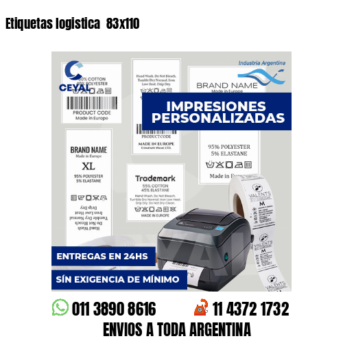 Etiquetas logistica 83x110