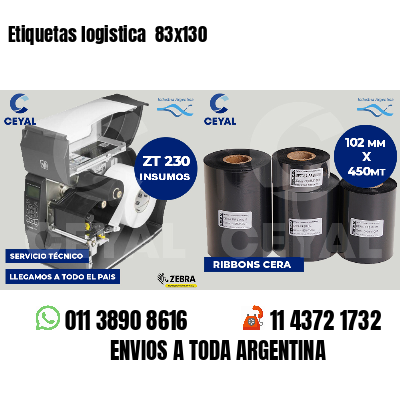 Etiquetas logistica  83x130