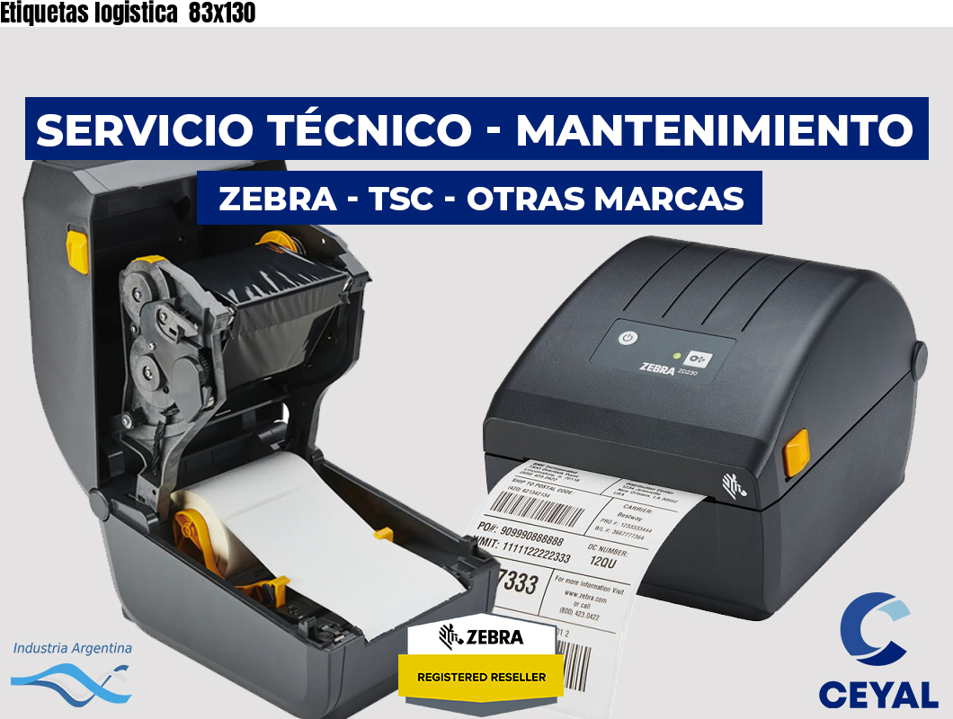 Etiquetas logistica  83x130