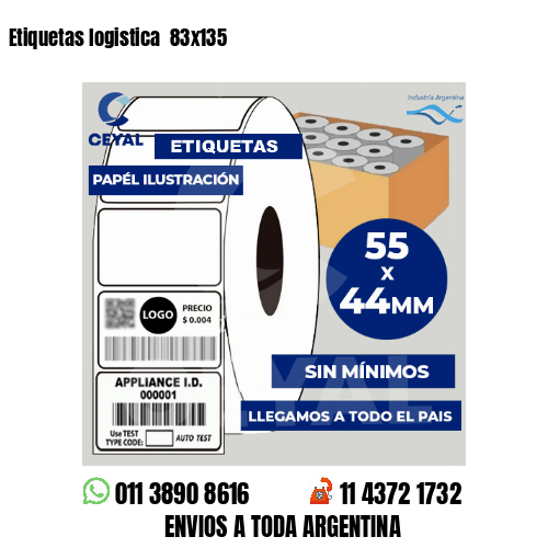 Etiquetas logistica  83×135
