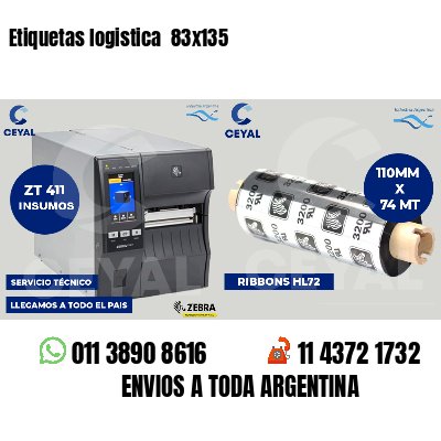 Etiquetas logistica  83x135