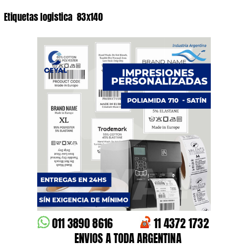 Etiquetas logistica  83x140