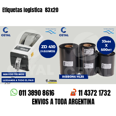 Etiquetas logistica  83x20