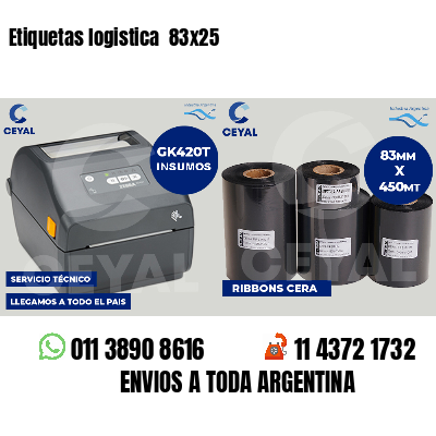 Etiquetas logistica  83x25
