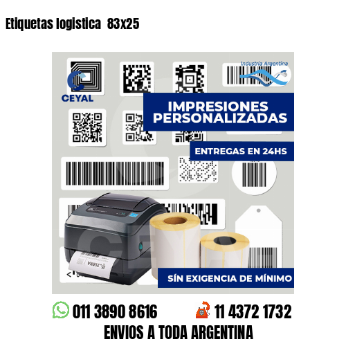 Etiquetas logistica  83x25