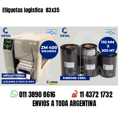 Etiquetas logistica  83x35
