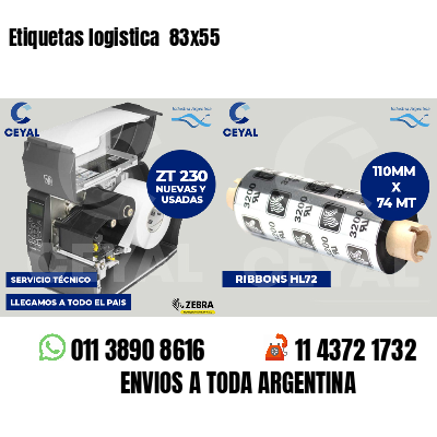 Etiquetas logistica  83x55