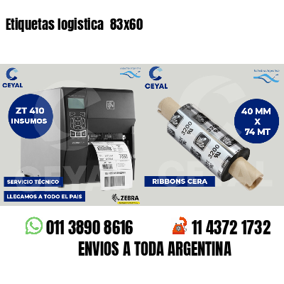 Etiquetas logistica  83x60