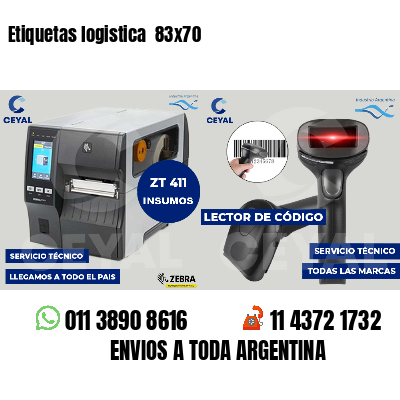 Etiquetas logistica 83x70