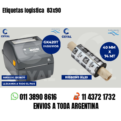 Etiquetas logistica  83x90