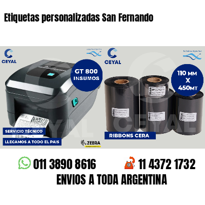 Etiquetas personalizadas San Fernando