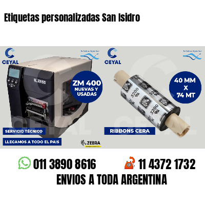 Etiquetas personalizadas San Isidro