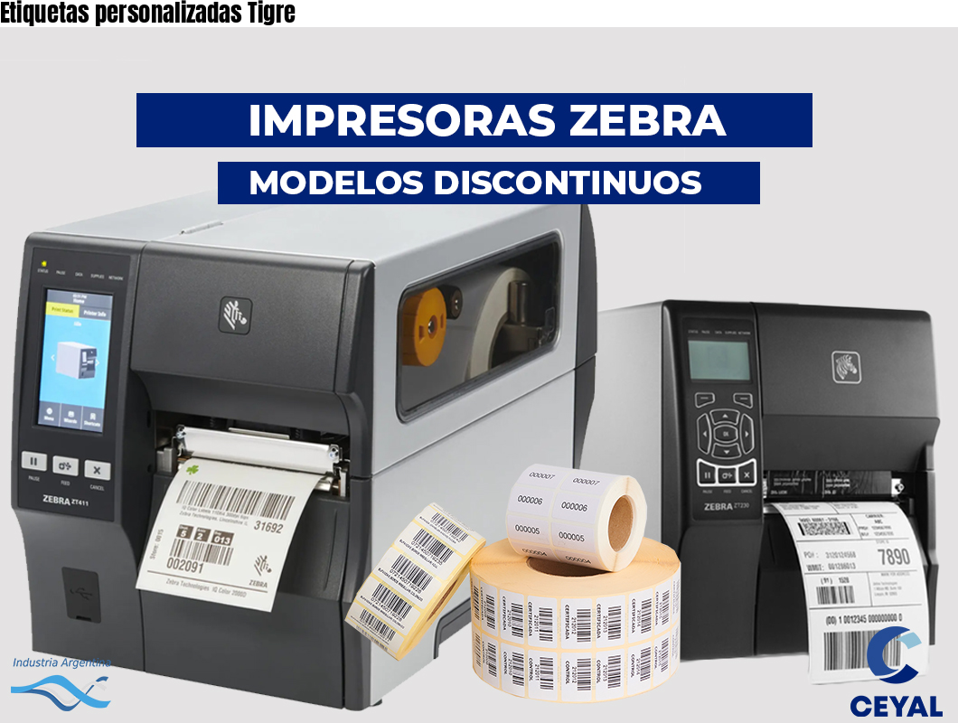 Etiquetas personalizadas Tigre