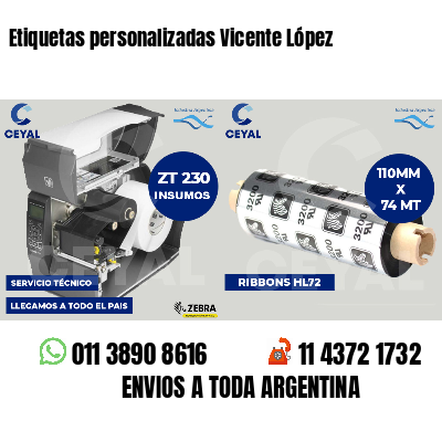 Etiquetas personalizadas Vicente López
