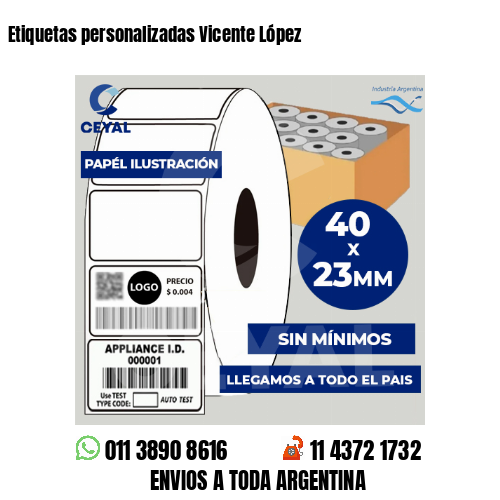 Etiquetas personalizadas Vicente López