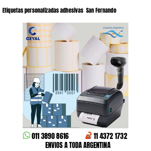 Etiquetas personalizadas adhesivas San Fernando