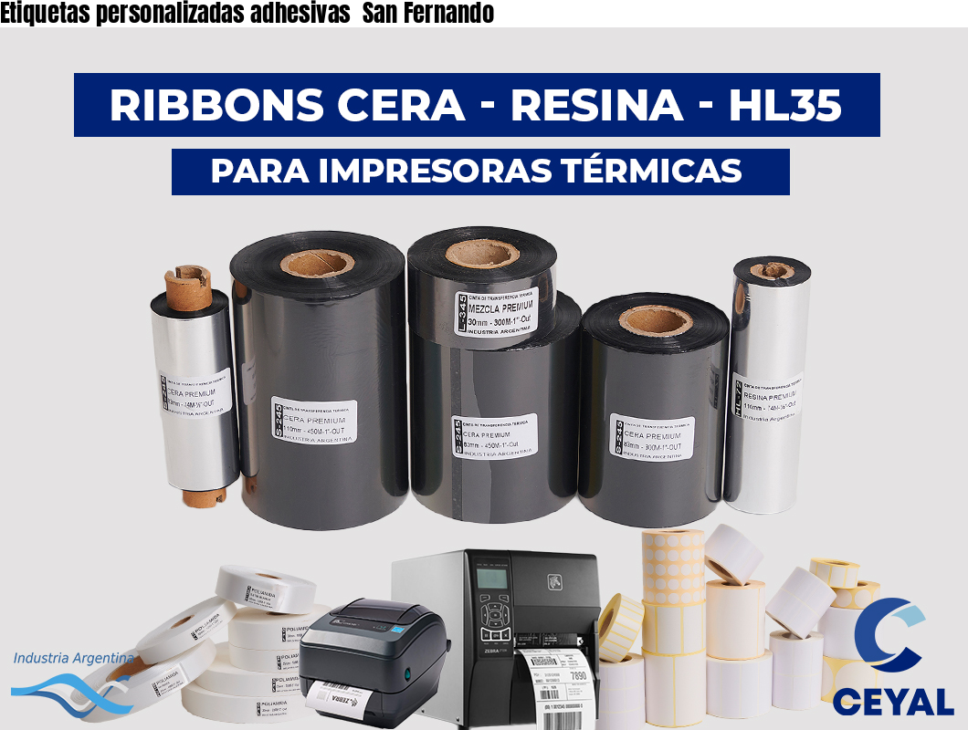 Etiquetas personalizadas adhesivas  San Fernando