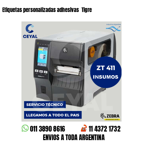 Etiquetas personalizadas adhesivas Tigre
