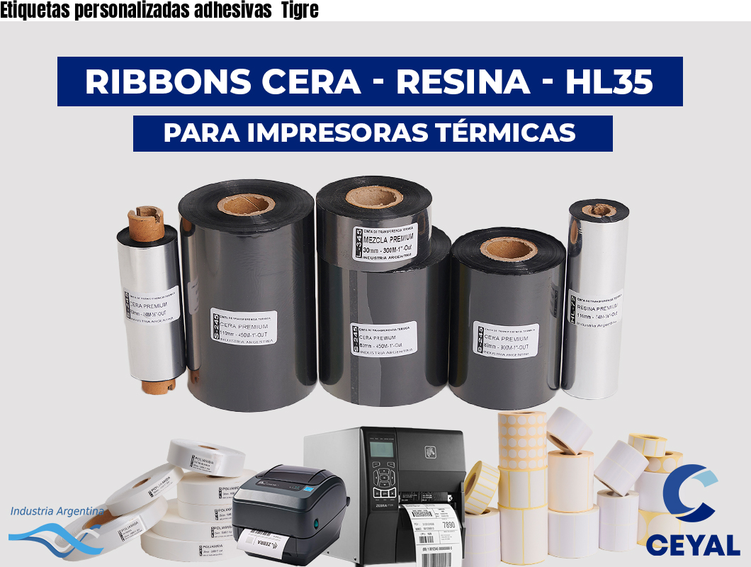 Etiquetas personalizadas adhesivas  Tigre