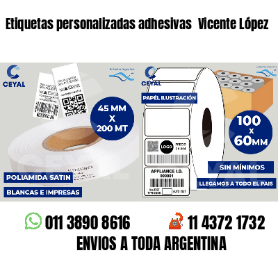 Etiquetas personalizadas adhesivas  Vicente López