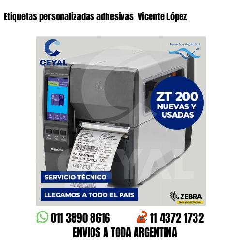 Etiquetas personalizadas adhesivas  Vicente López